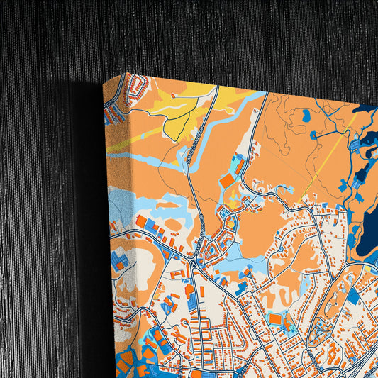 Saint John Canada Colorful City Map Canvas Print Detail