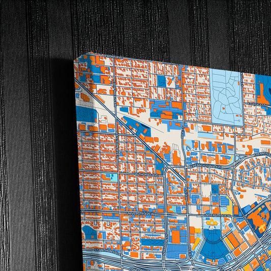 Saint Paul Minnesota Colorful City Map Canvas Print Detail