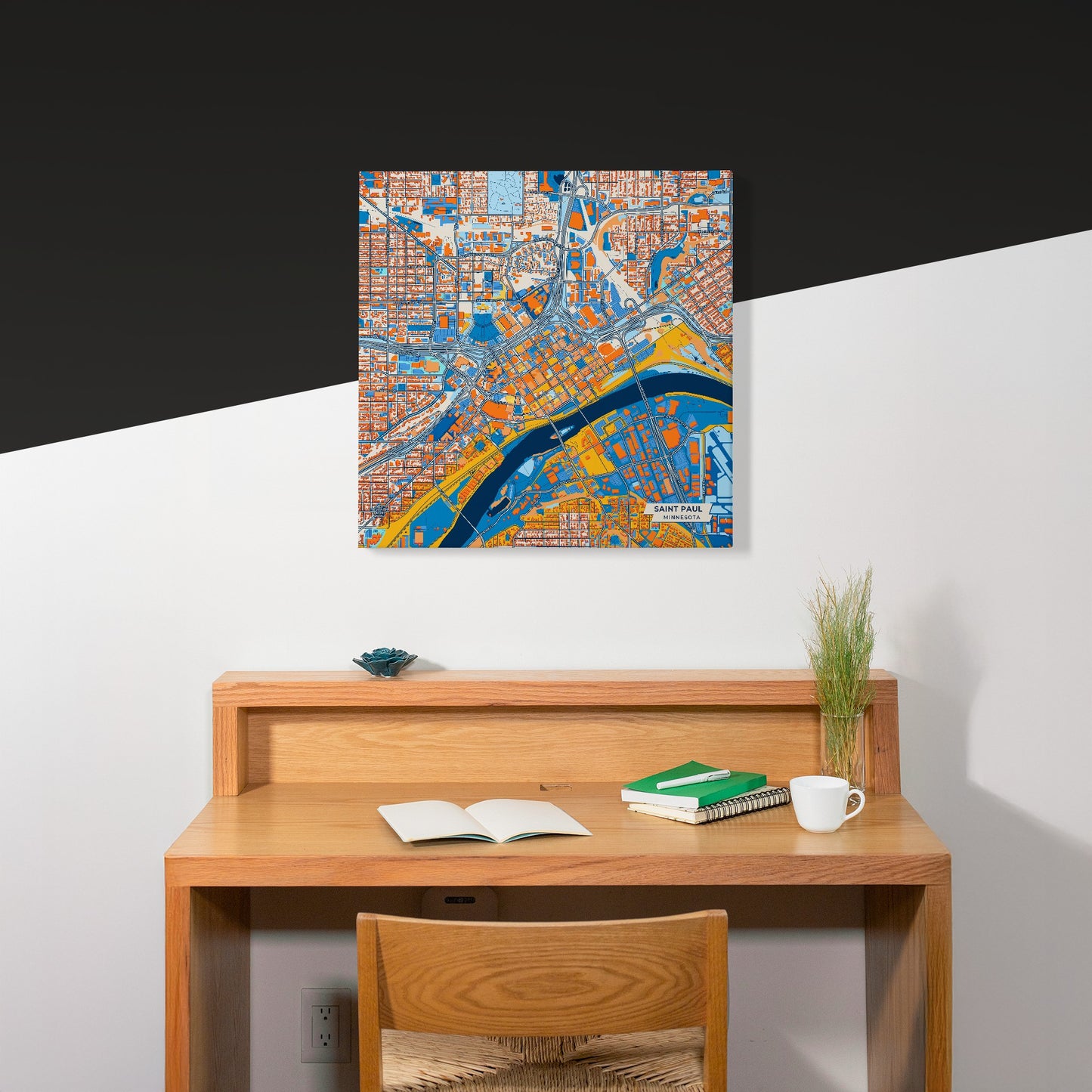 Saint Paul Minnesota Colorful City Map Canvas Print Scene