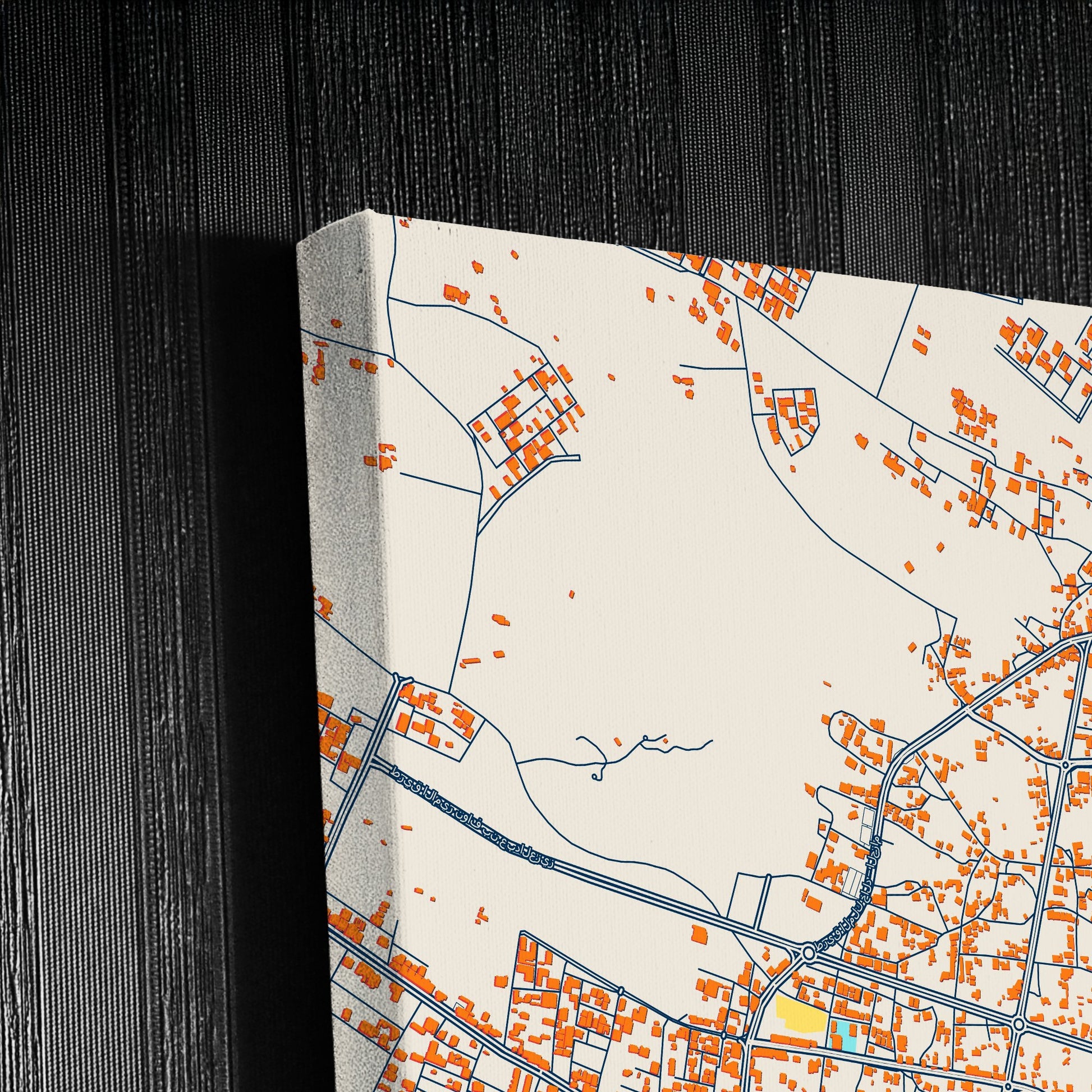 Sakakah Saudi Arabia Colorful City Map Canvas Print Detail