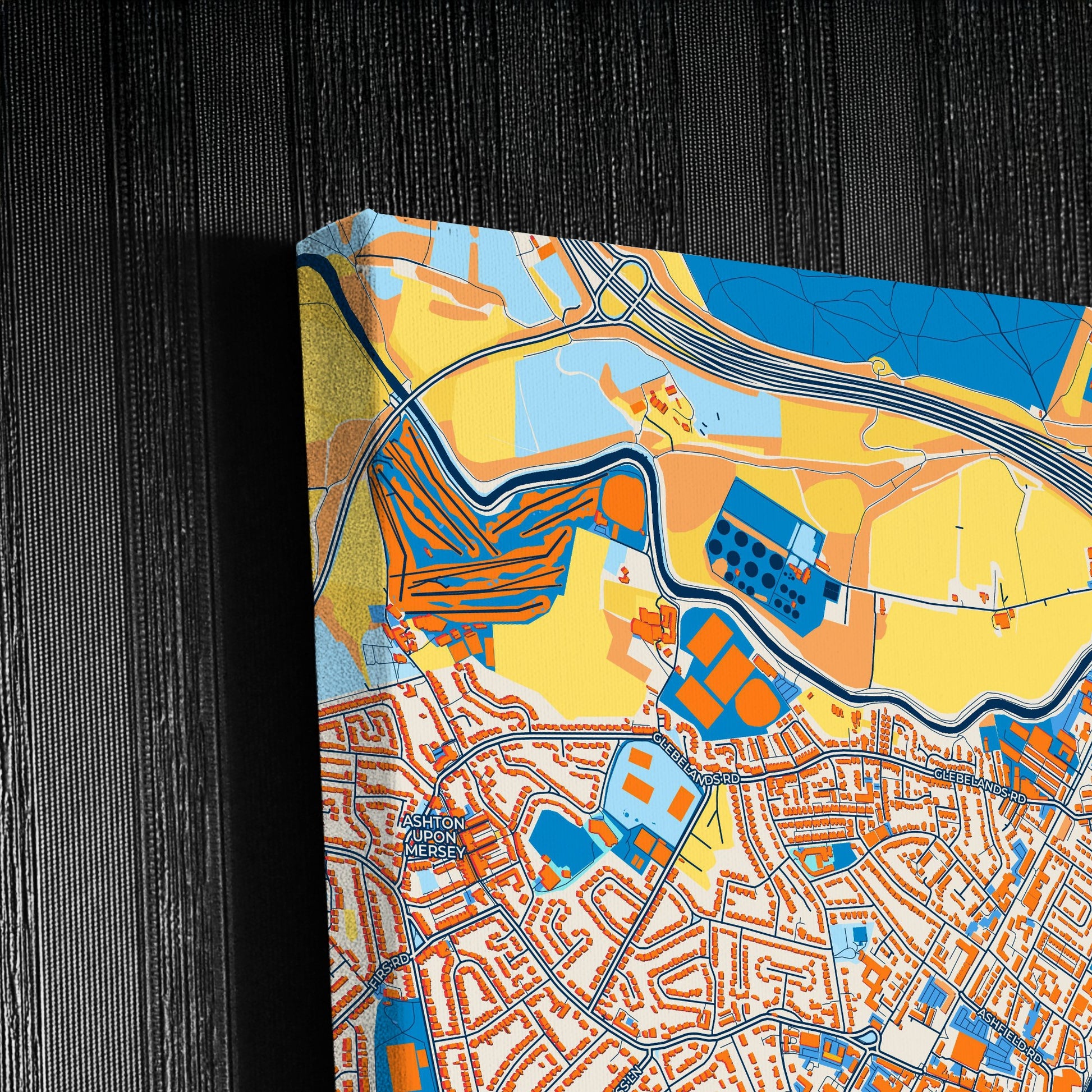 Sale England Colorful City Map Canvas Print Detail