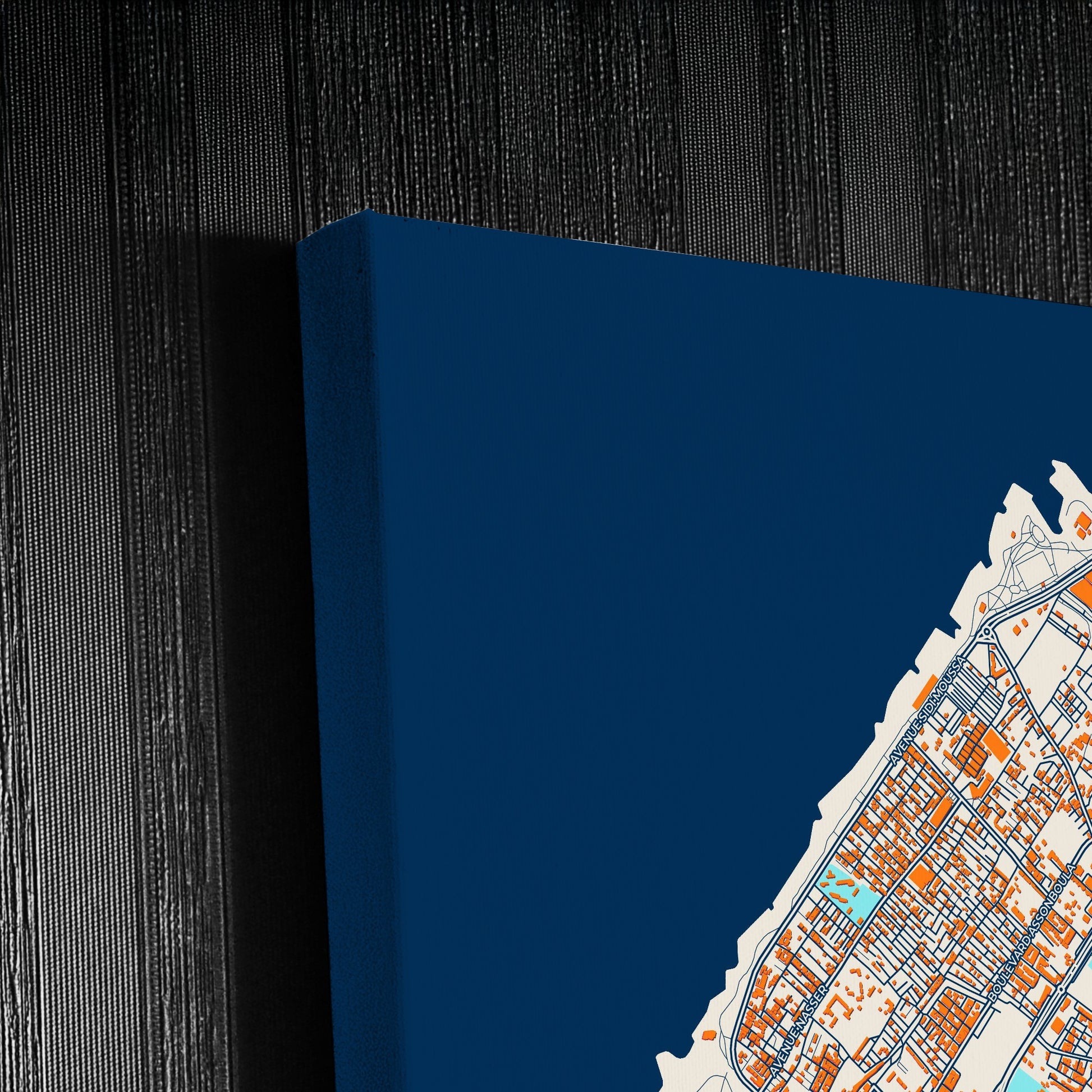 Sale Morocco Colorful City Map Canvas Print Detail