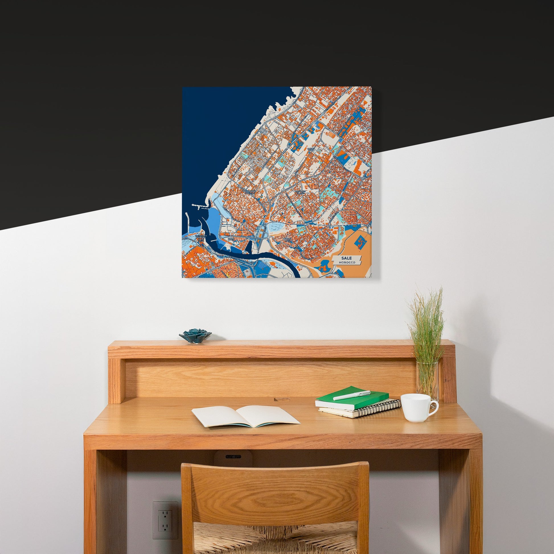 Sale Morocco Colorful City Map Canvas Print Scene