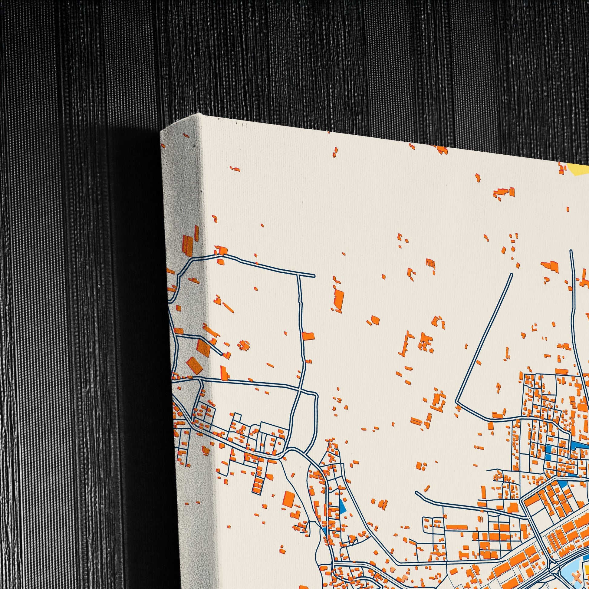 Sali̇hli̇ Turkey Colorful City Map Canvas Print Detail