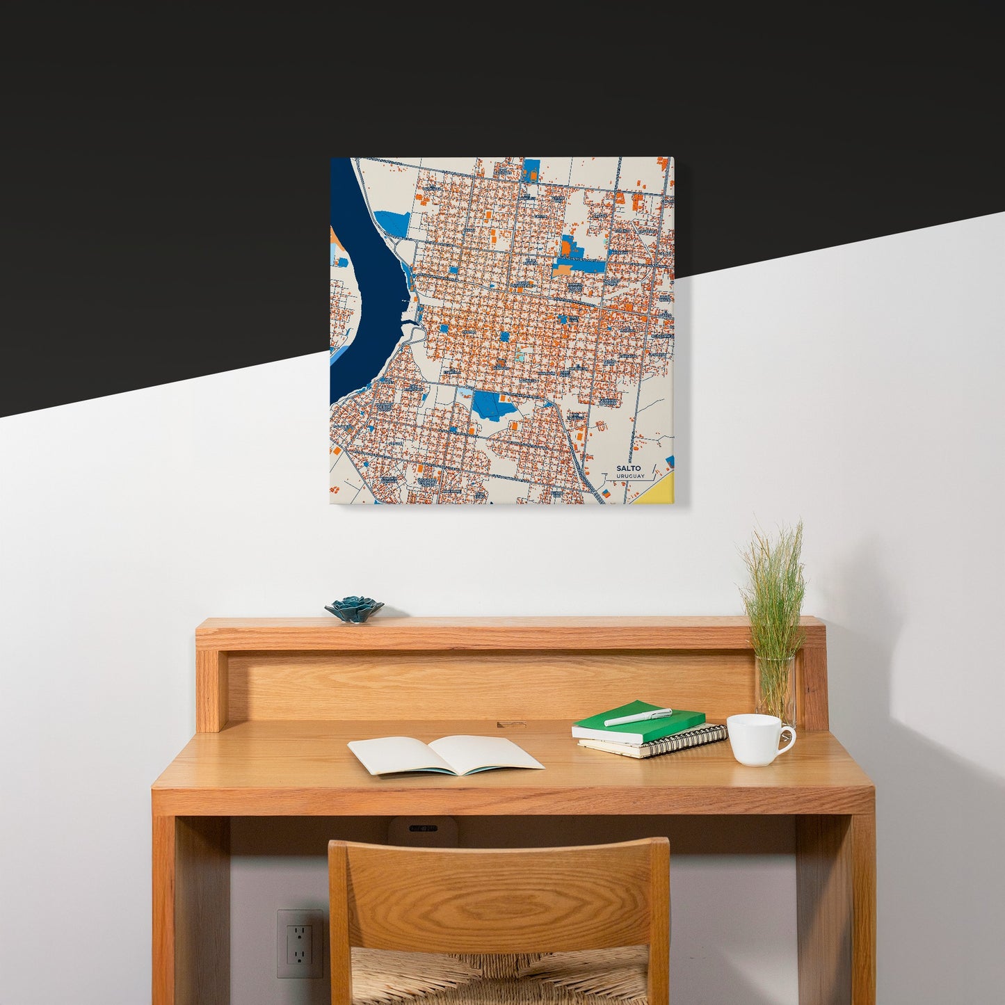 Salto Uruguay Colorful City Map Canvas Print Scene