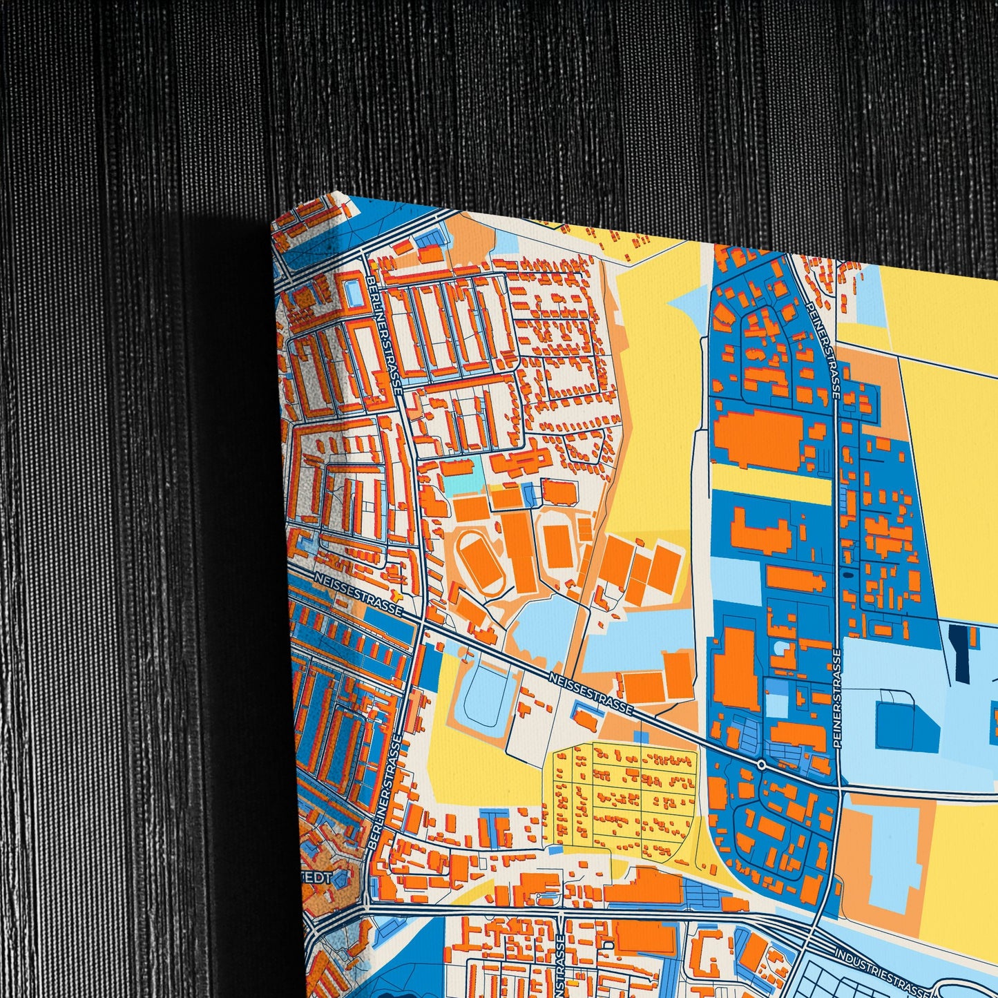 Salzgitter Germany Colorful City Map Canvas Print Detail