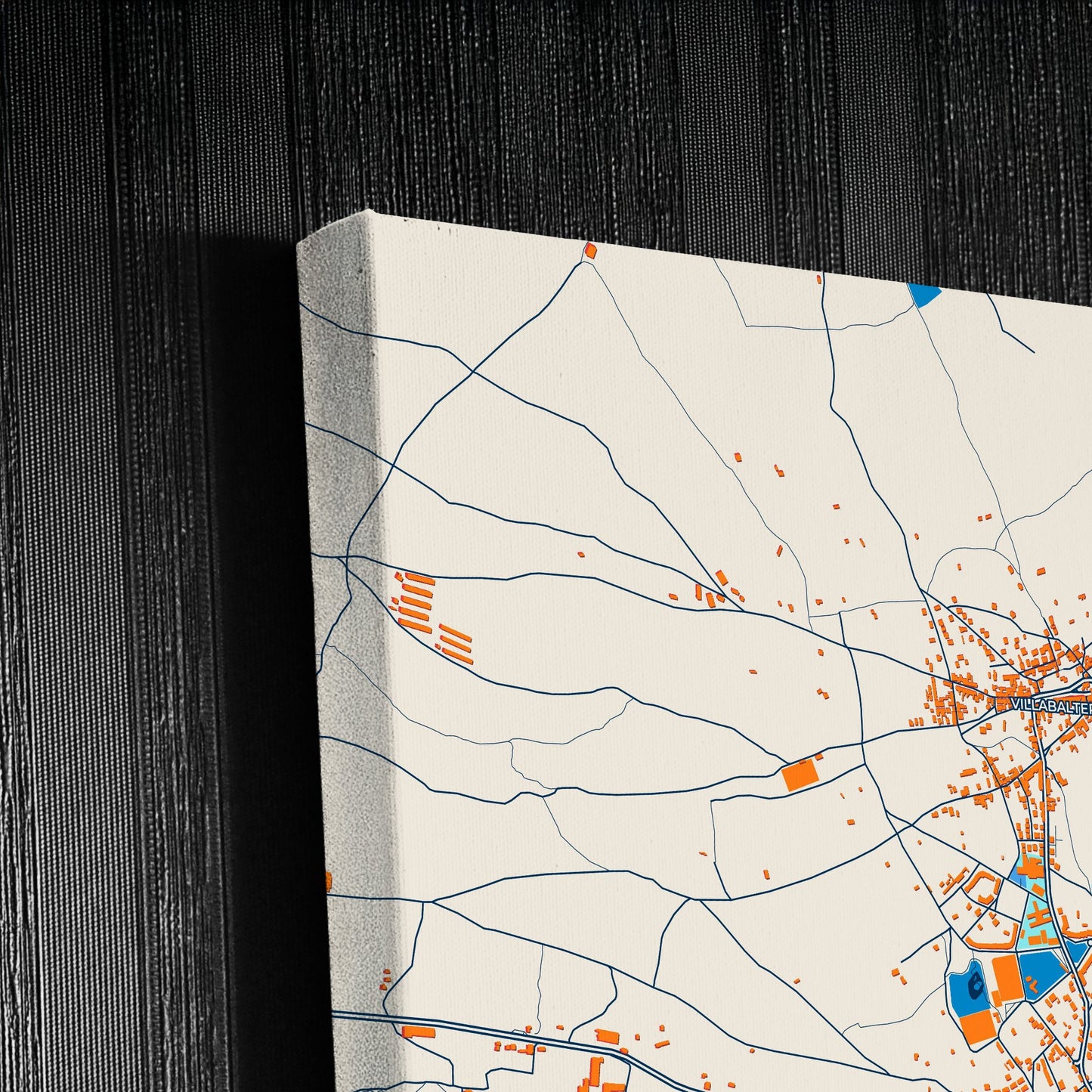 San Andrés Del Rabanedo Spain Colorful City Map Canvas Print Detail