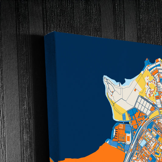 San Fernando Spain Colorful City Map Canvas Print Detail
