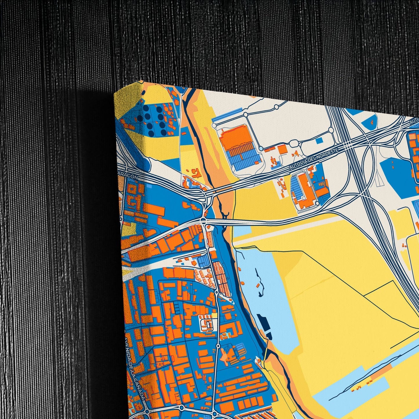 San Fernando De Henares Spain Colorful City Map Canvas Print Detail