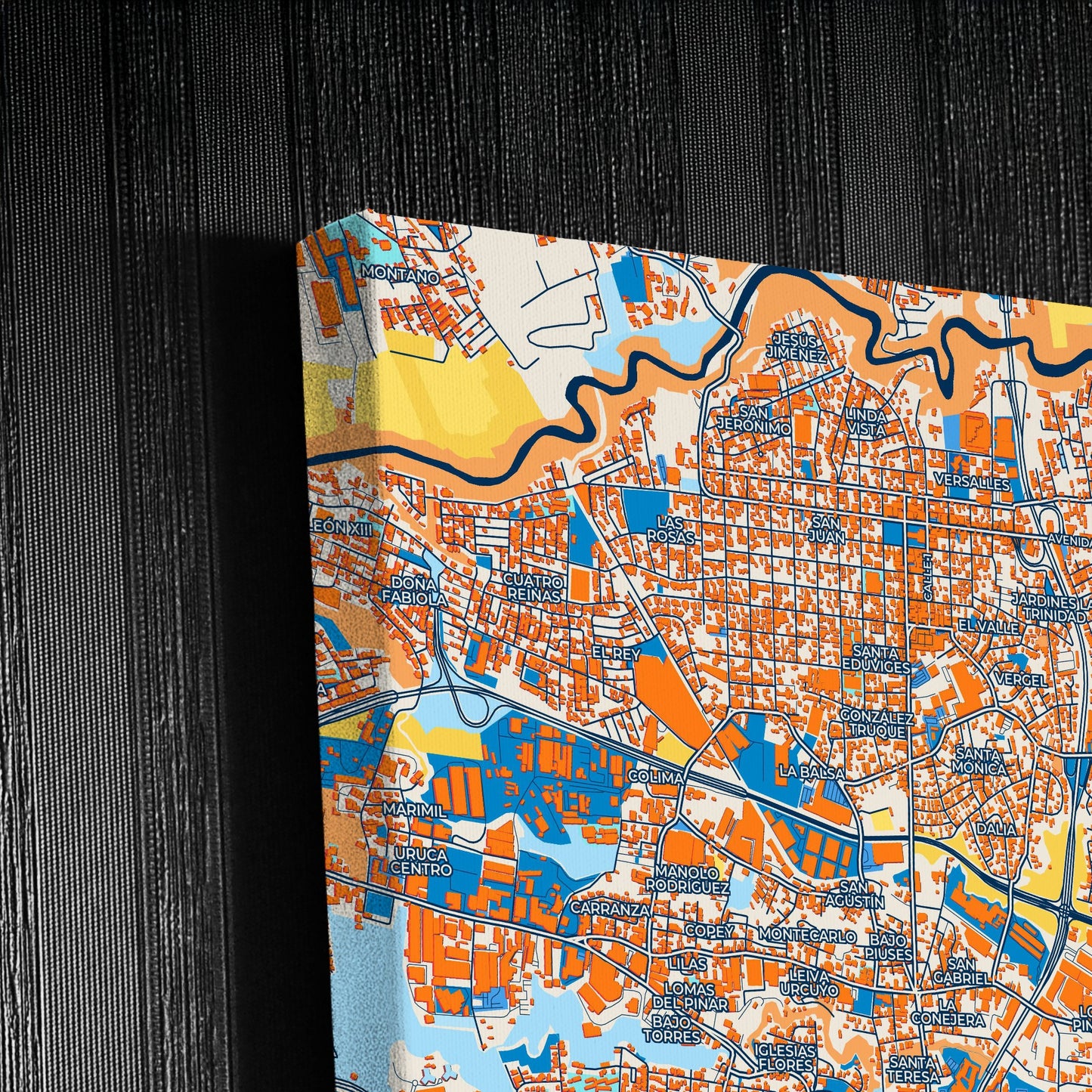 San Francisco Costa Rica Colorful City Map Canvas Print Detail