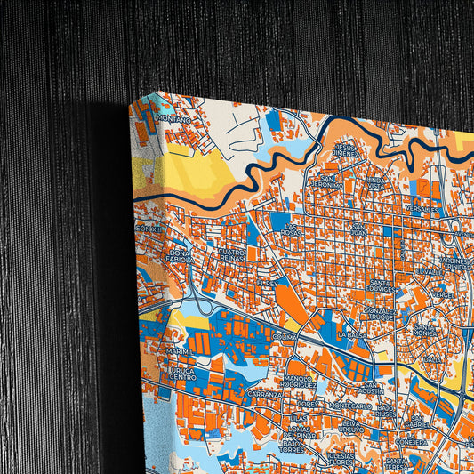 San Francisco Costa Rica Colorful City Map Canvas Print Detail