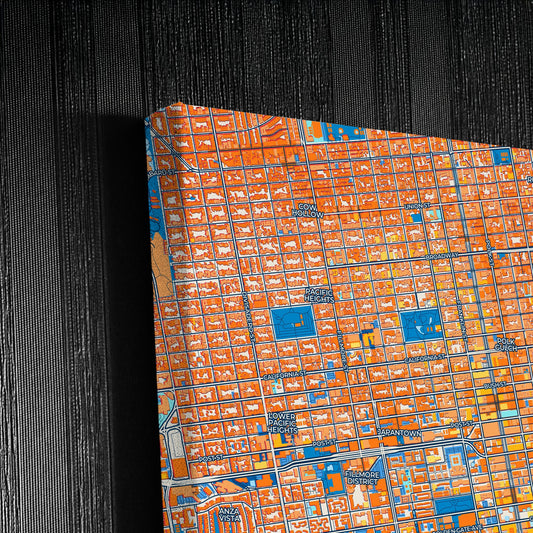 San Francisco California Colorful City Map Canvas Print Detail