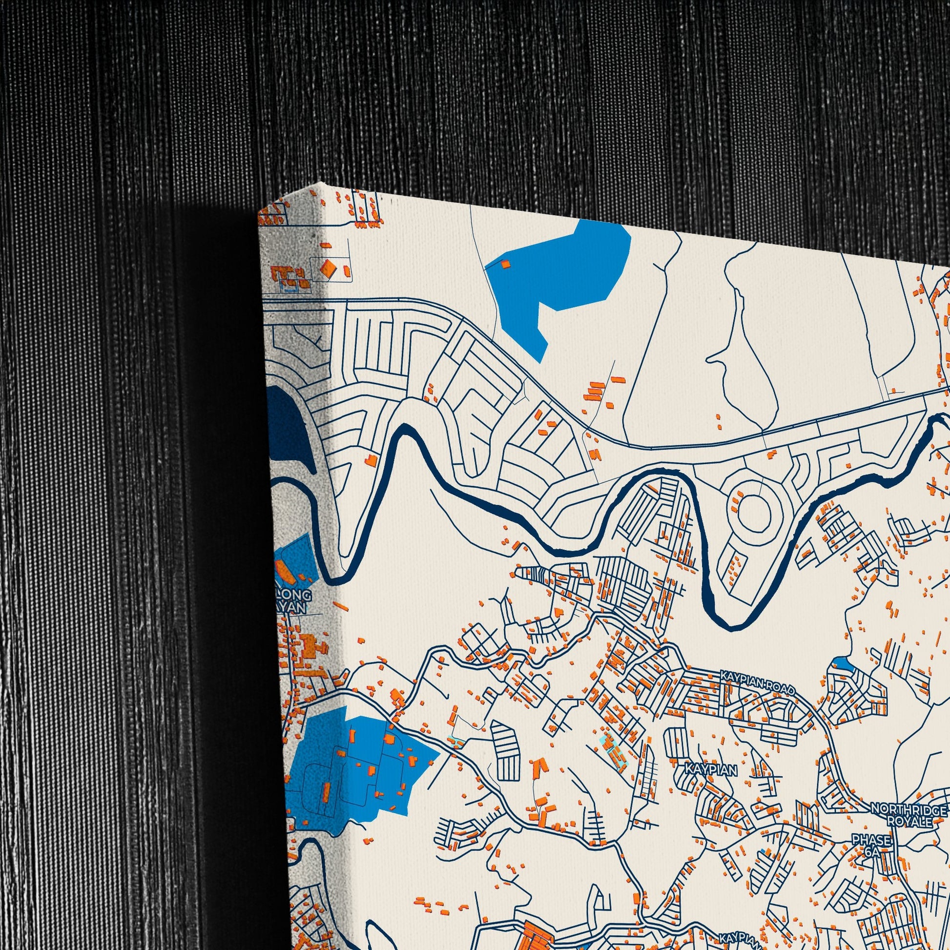 San Jose Del Monte Philippines Colorful City Map Canvas Print Detail