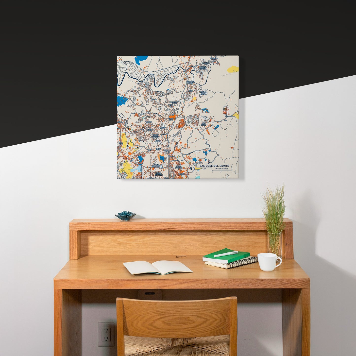 San Jose Del Monte Philippines Colorful City Map Canvas Print Scene