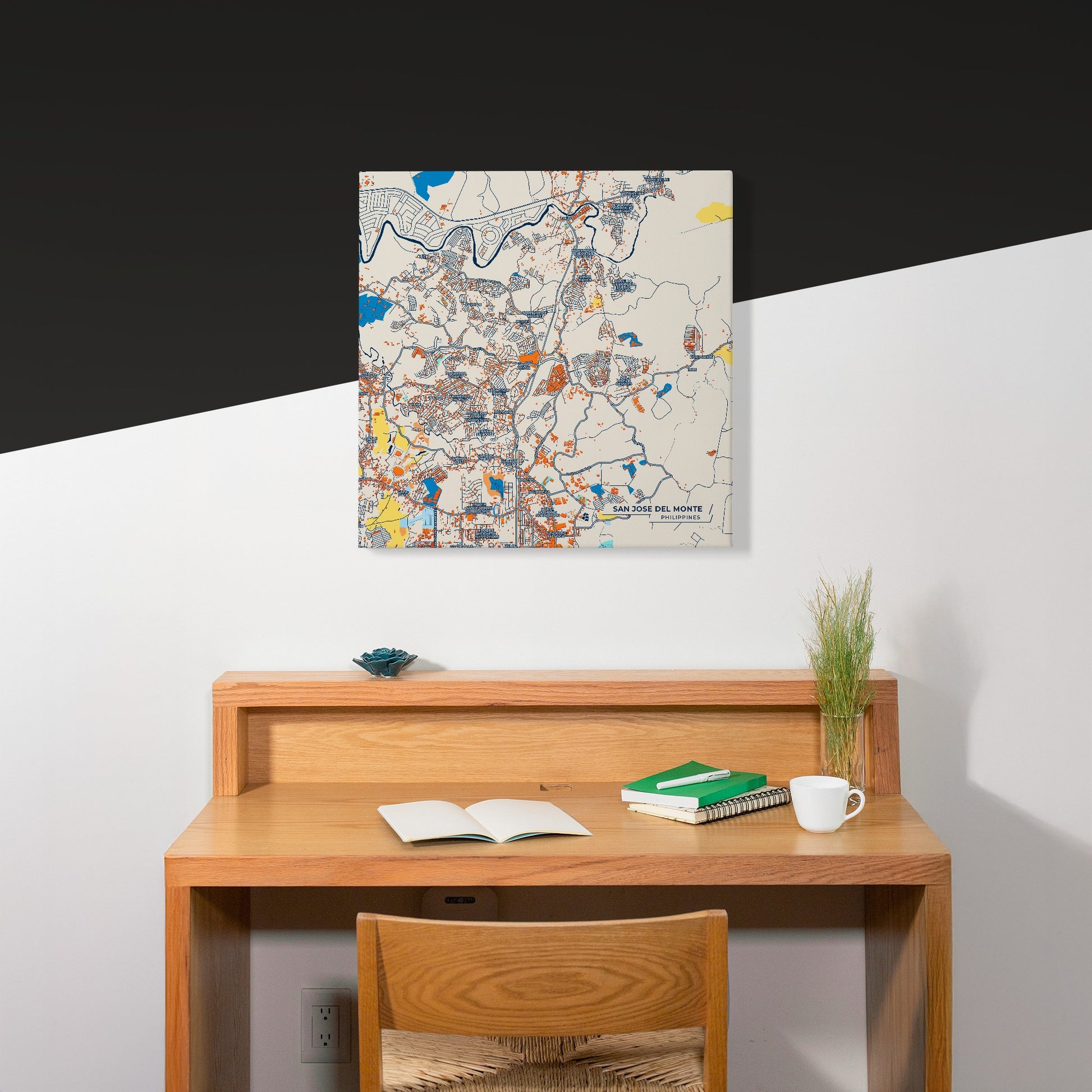San Jose Del Monte Philippines Colorful City Map Canvas Print Scene
