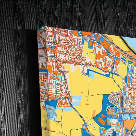 Sankt Augustin Germany Colorful City Map Canvas Print Detail