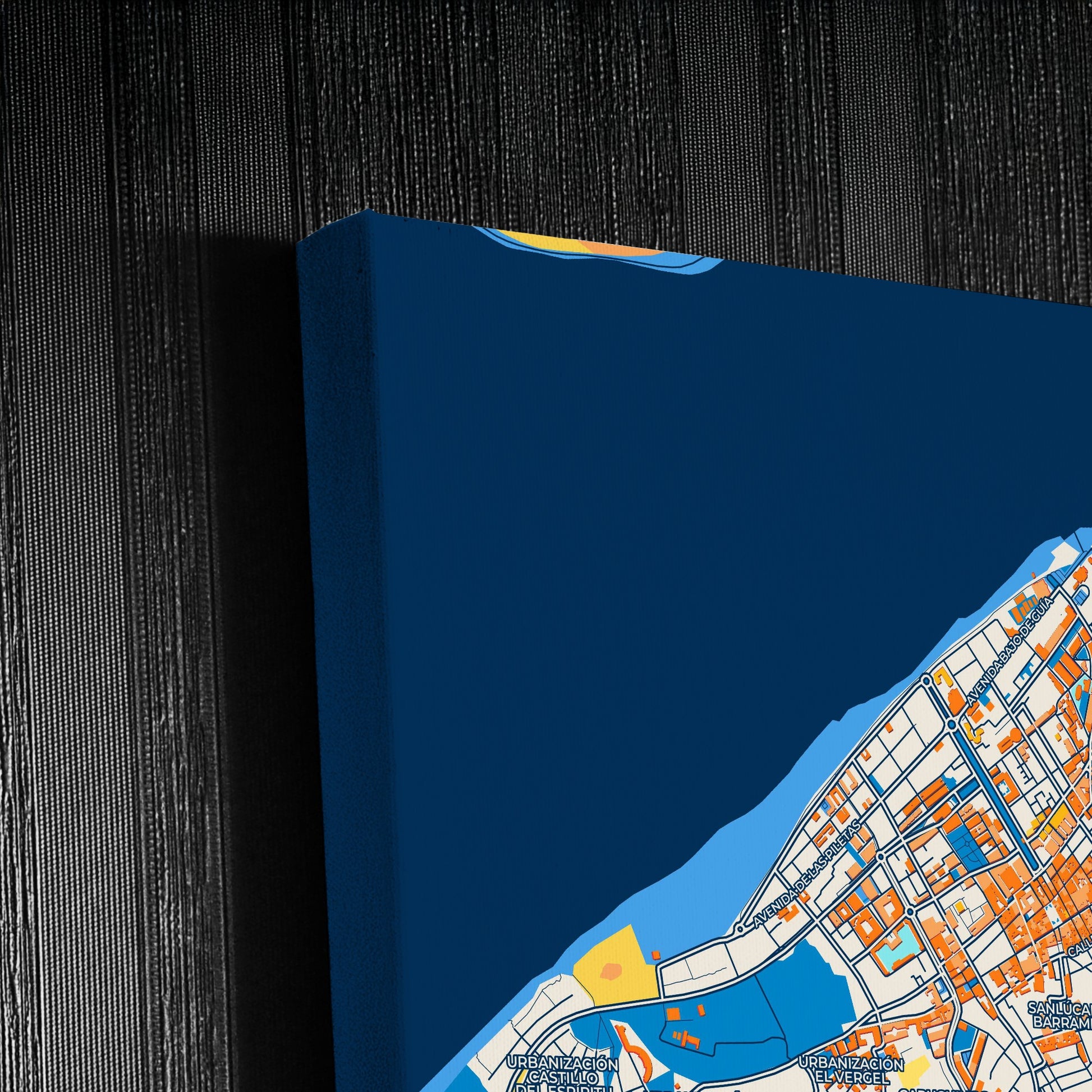 Sanlúcar De Barrameda Spain Colorful City Map Canvas Print Detail