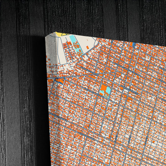 San Luis Río Colorado Mexico Colorful City Map Canvas Print Detail