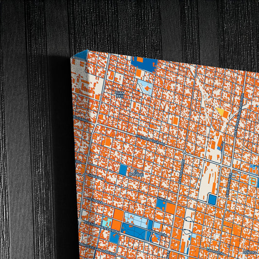 San Miguel De Tucuman Argentina Colorful City Map Canvas Print Detail