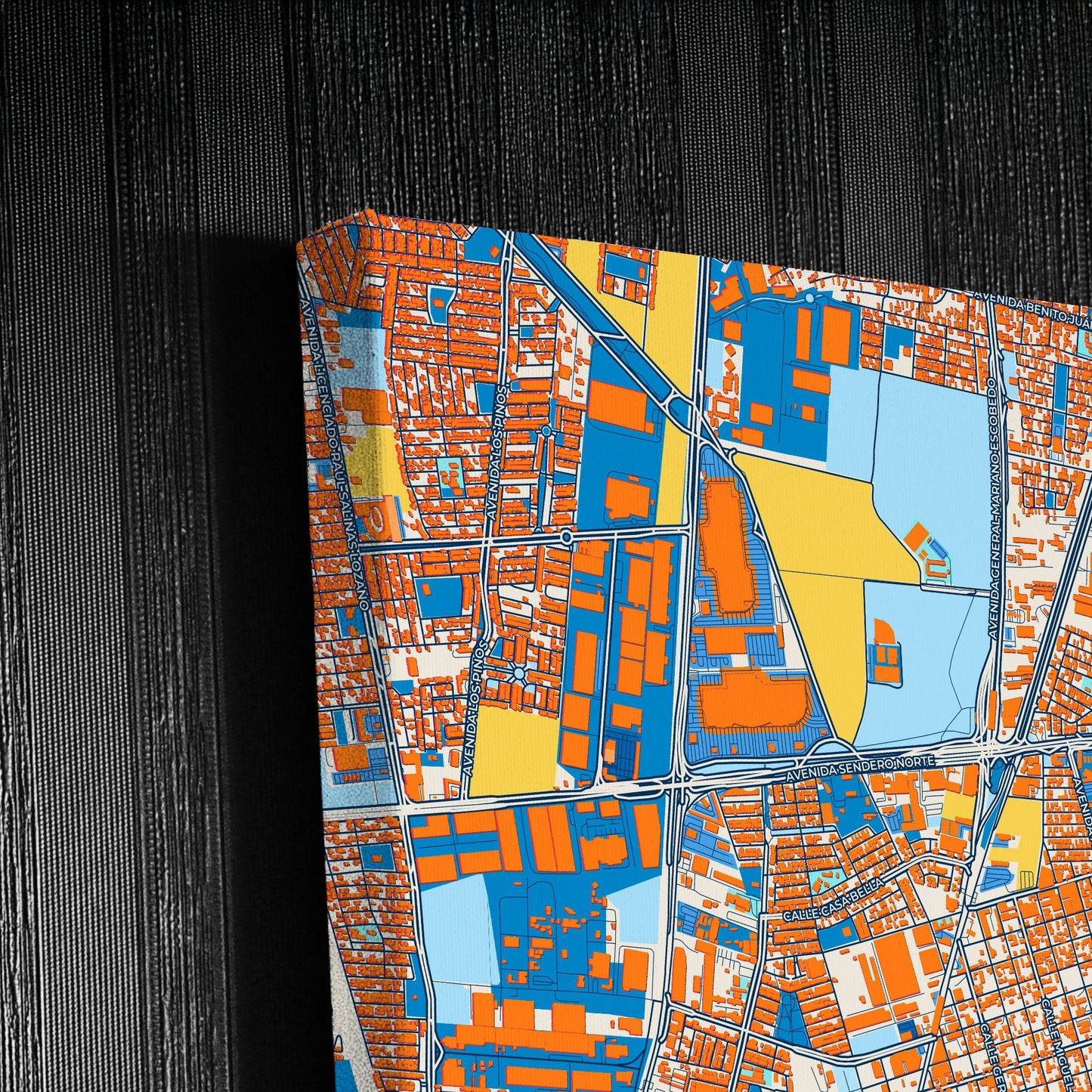 San Nicolás De Los Garza Mexico Colorful City Map Canvas Print Detail