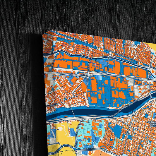 San Pedro Garza García Mexico Colorful City Map Canvas Print Detail