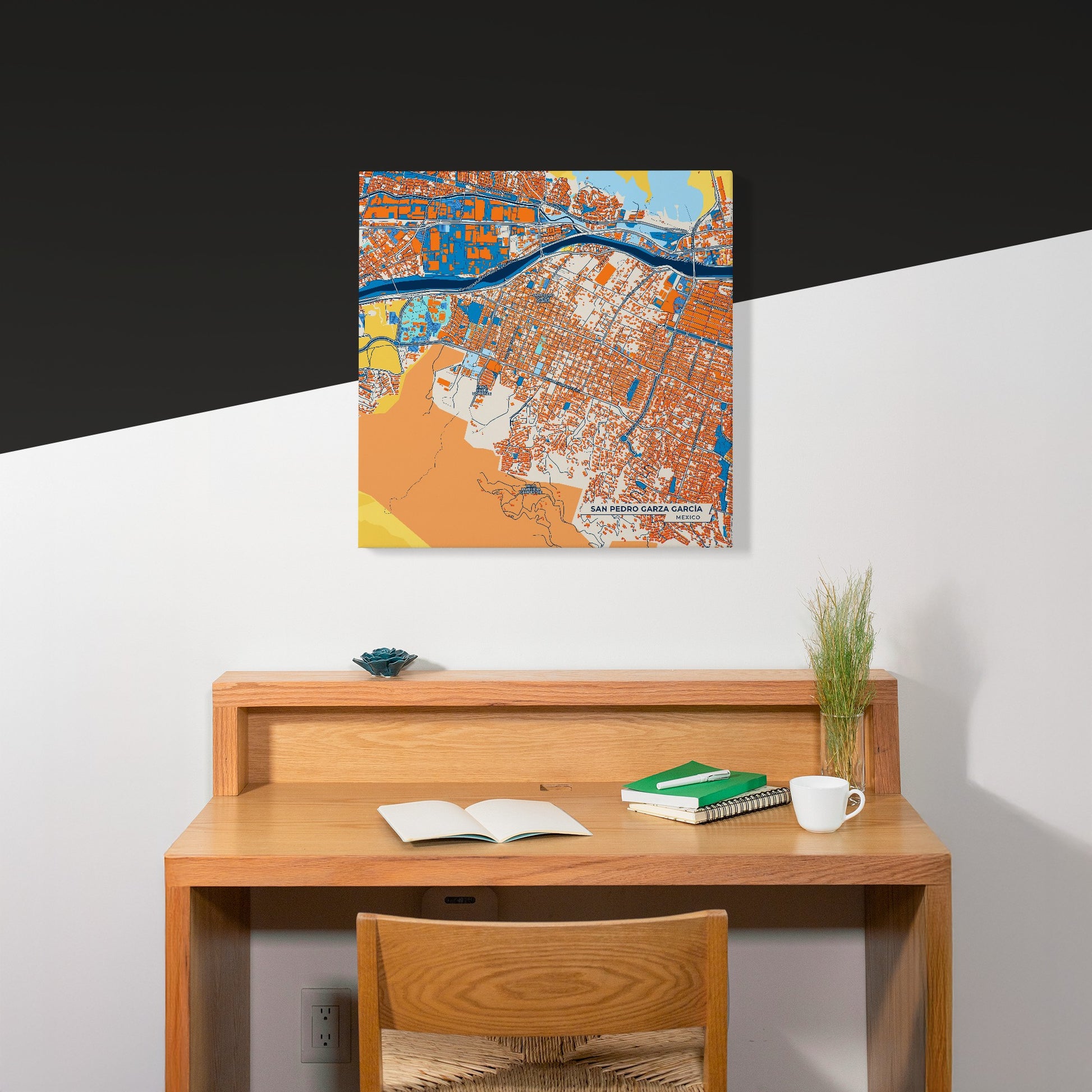 San Pedro Garza García Mexico Colorful City Map Canvas Print Scene