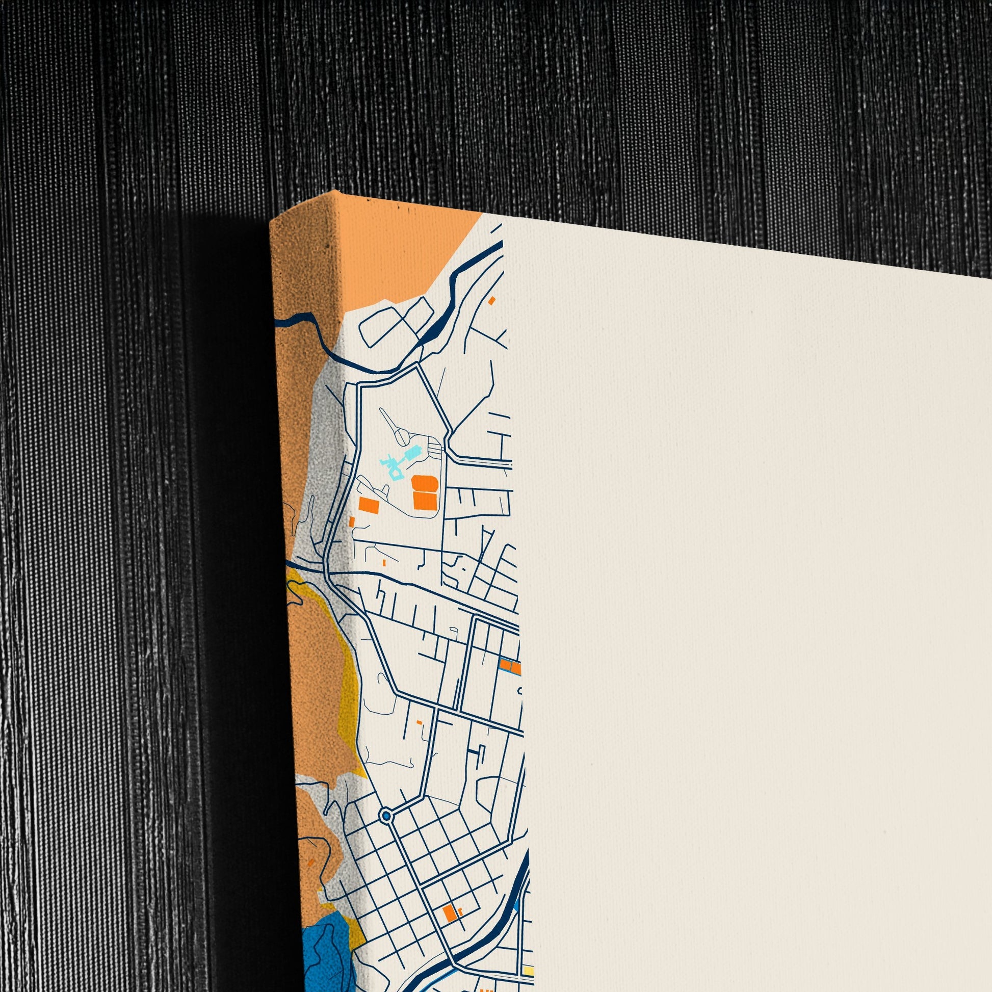 San Pedro Sula Honduras Colorful City Map Canvas Print Detail