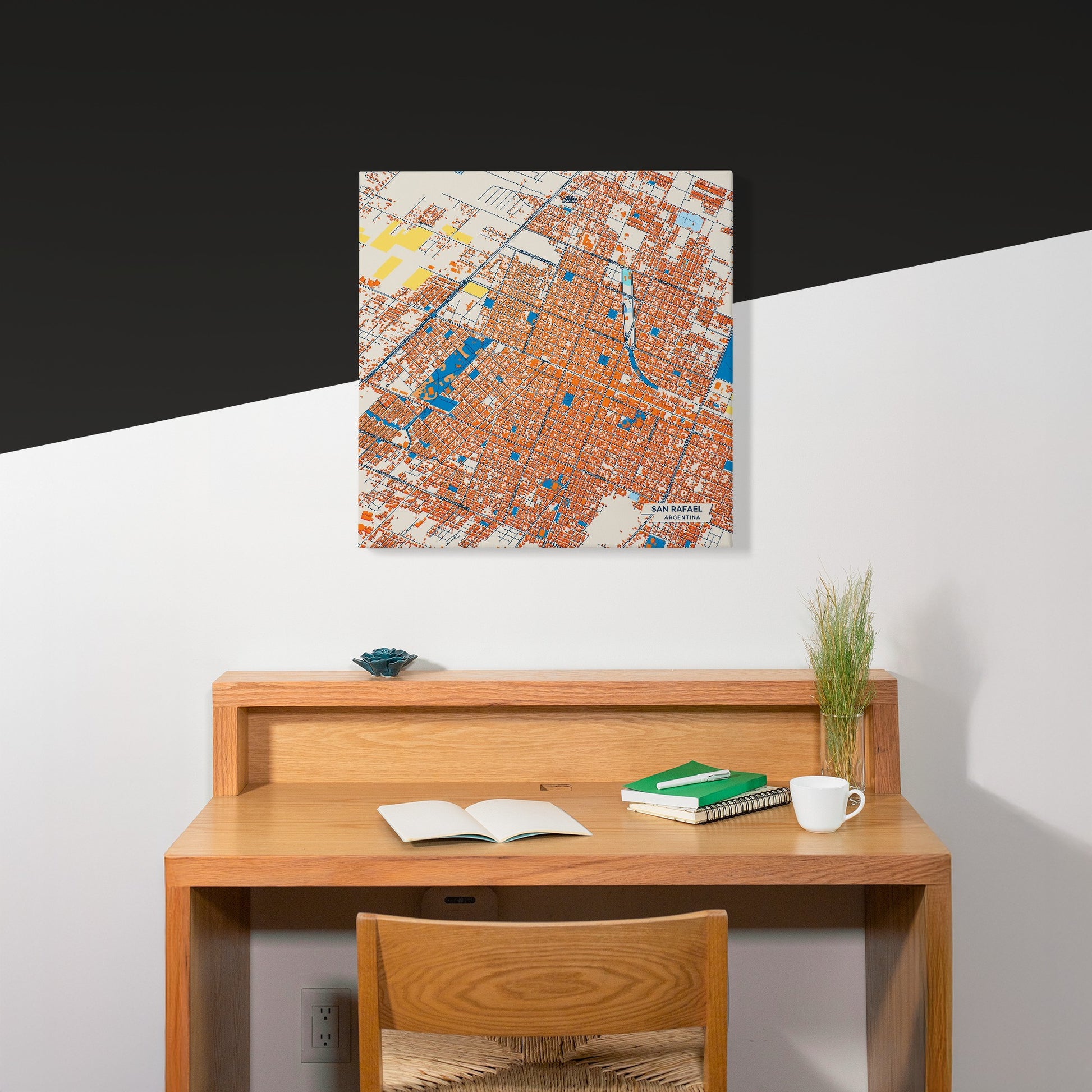 San Rafael Argentina Colorful City Map Canvas Print Scene