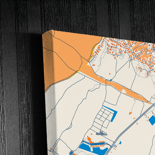 San Sebastián De Los Reyes Spain Colorful City Map Canvas Print Detail