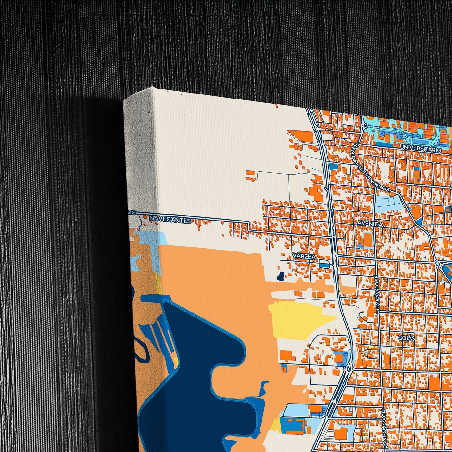 Santa Cruz Do Sul Brazil Colorful City Map Canvas Print Detail