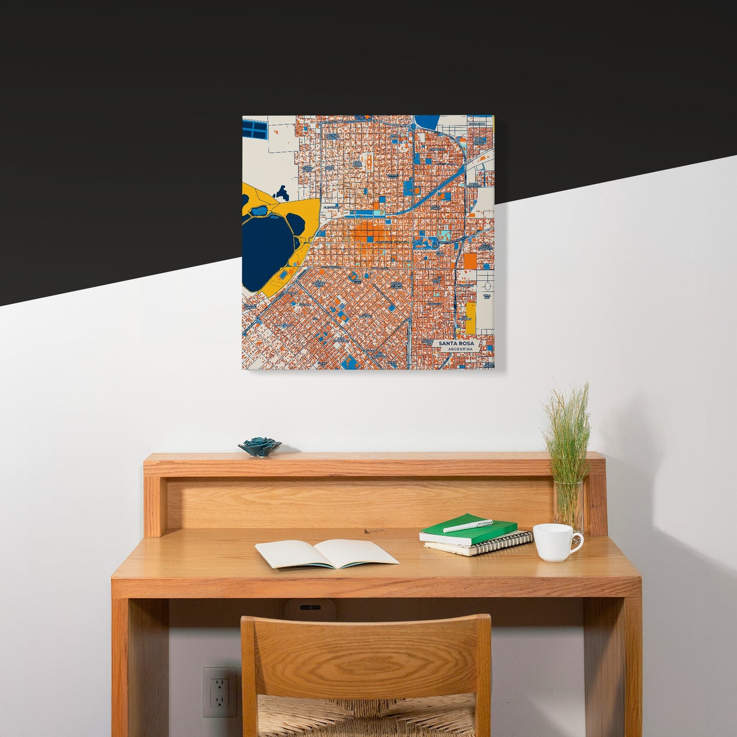 Santa Rosa Argentina Colorful City Map Canvas Print Scene