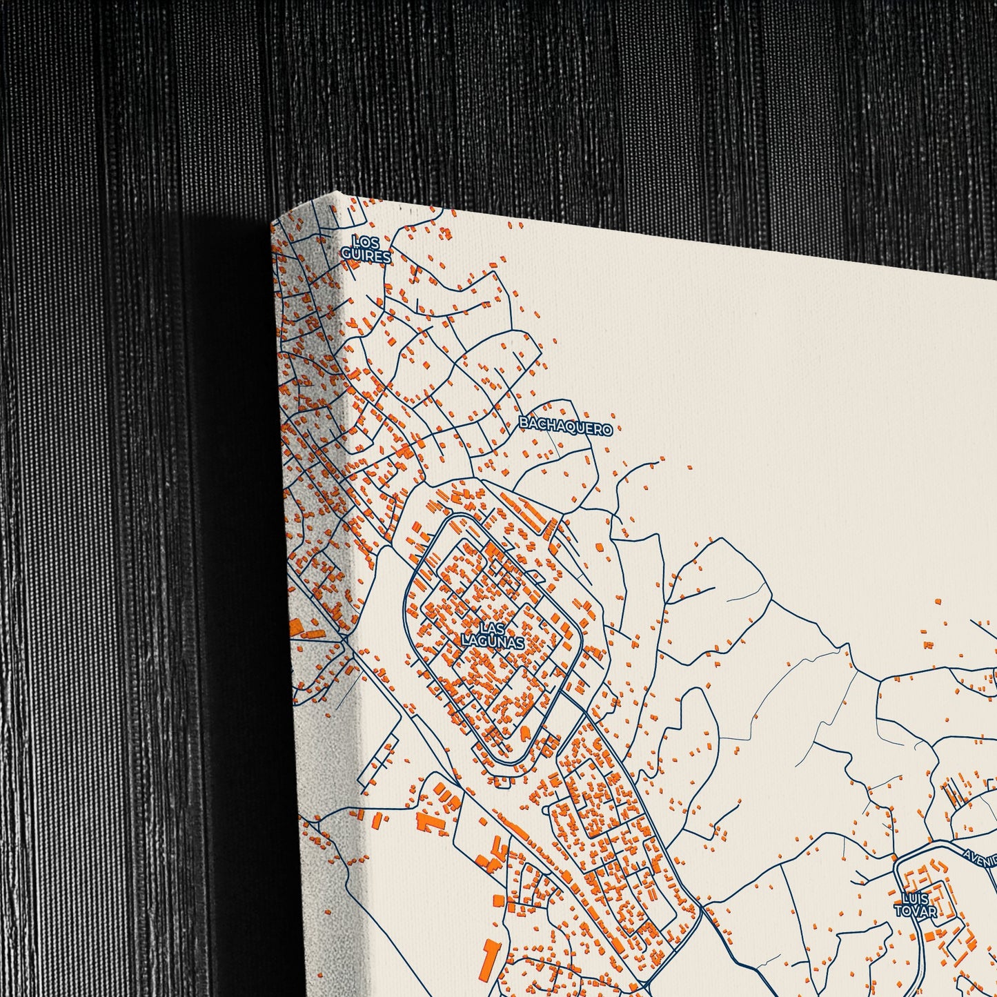 Santa Teresa Del Tuy Venezuela Colorful City Map Canvas Print Detail