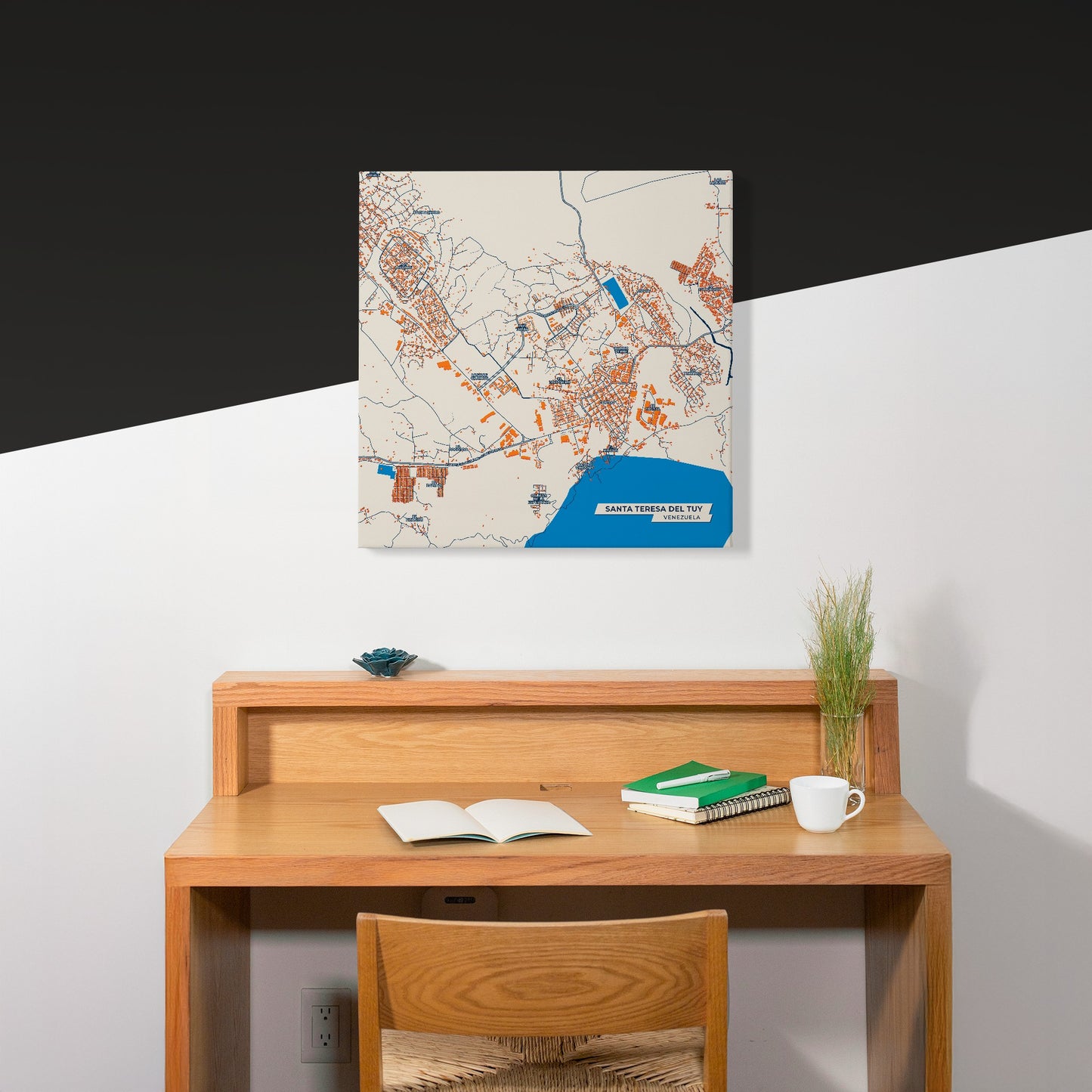 Santa Teresa Del Tuy Venezuela Colorful City Map Canvas Print Scene