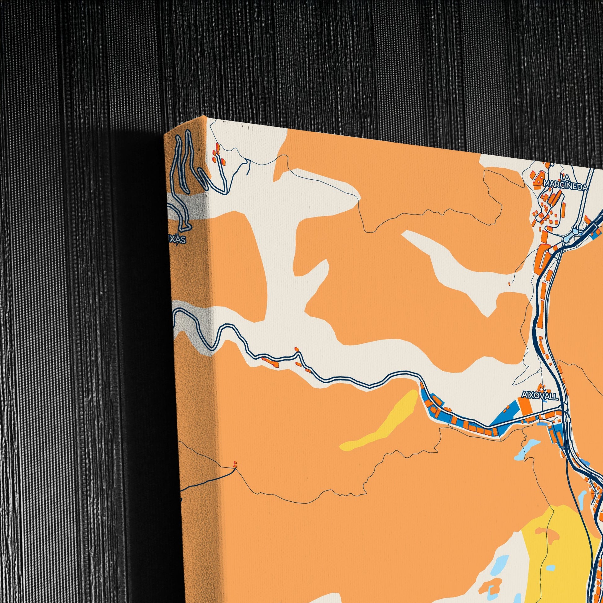 Sant Julià De Lòria Andorra Colorful City Map Canvas Print Detail