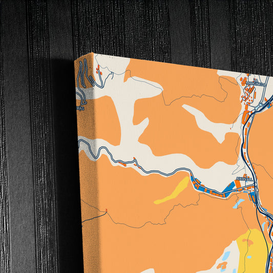 Sant Julià De Lòria Andorra Colorful City Map Canvas Print Detail