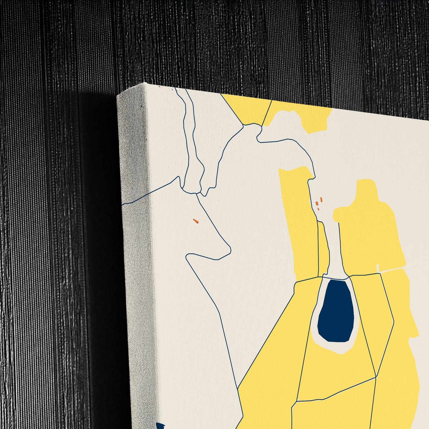 Sao Carlos Brazil Colorful City Map Canvas Print Detail