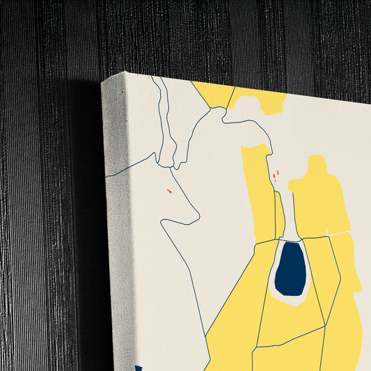 Sao Carlos Brazil Colorful City Map Canvas Print Detail