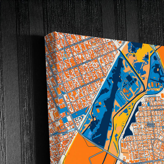 Sao Jose Dos Pinhais Brazil Colorful City Map Canvas Print Detail