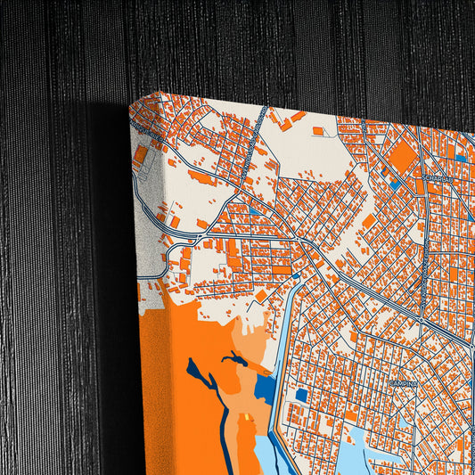 Sao Leopoldo Brazil Colorful City Map Canvas Print Detail