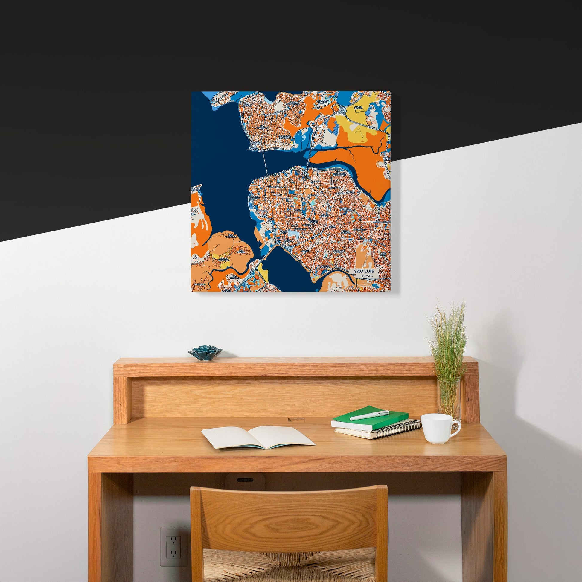 Sao Luis Brazil Colorful City Map Canvas Print Scene