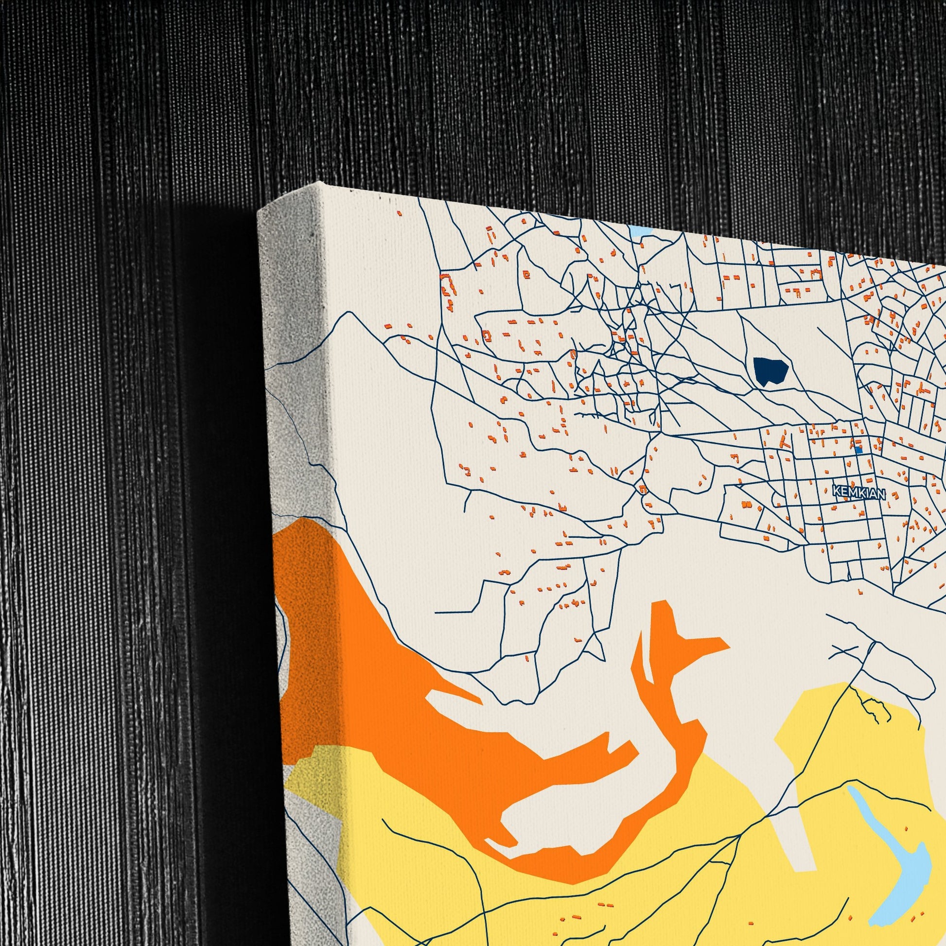 Sarh Chad Colorful City Map Canvas Print Detail