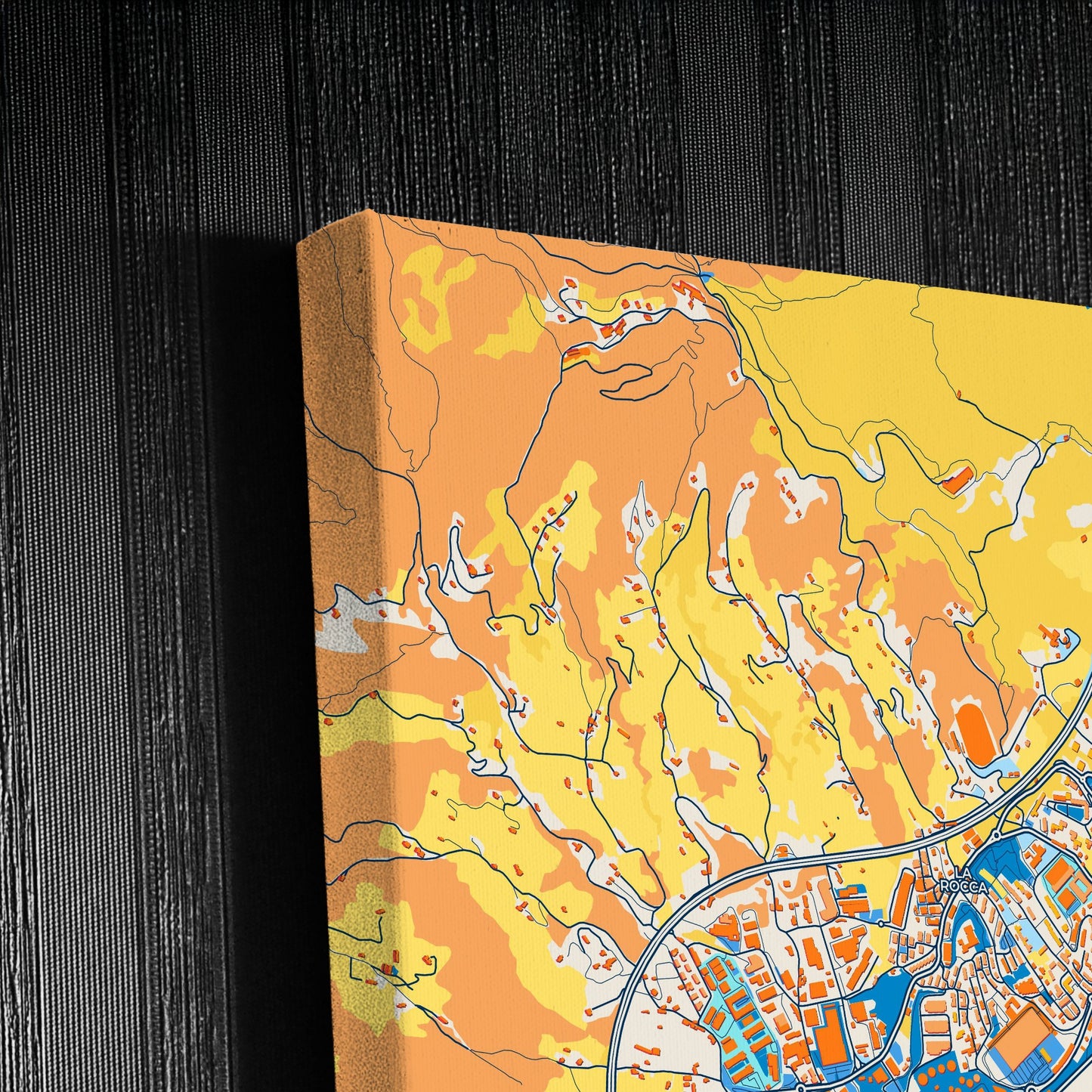 Savona Italy Colorful City Map Canvas Print Detail
