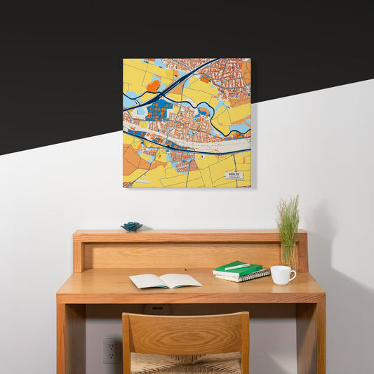 Seelze Germany Colorful City Map Canvas Print Scene