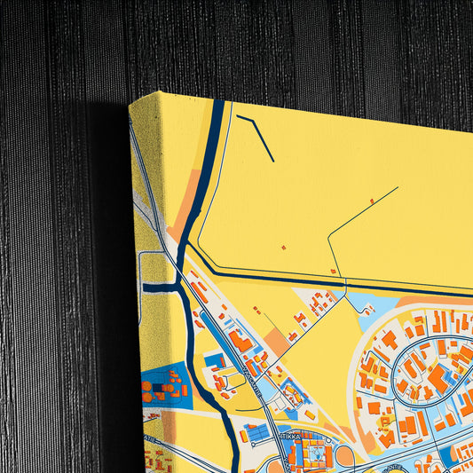 Seinäjoki Finland Colorful City Map Canvas Print Detail