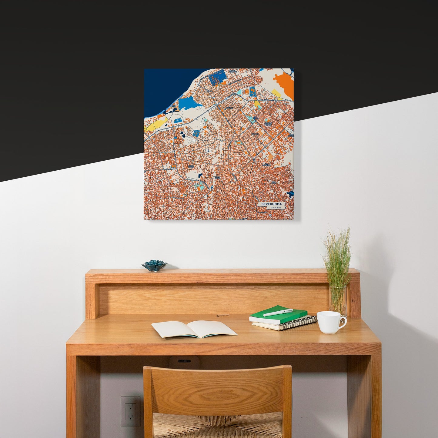 Serekunda Gambia Colorful City Map Canvas Print Scene