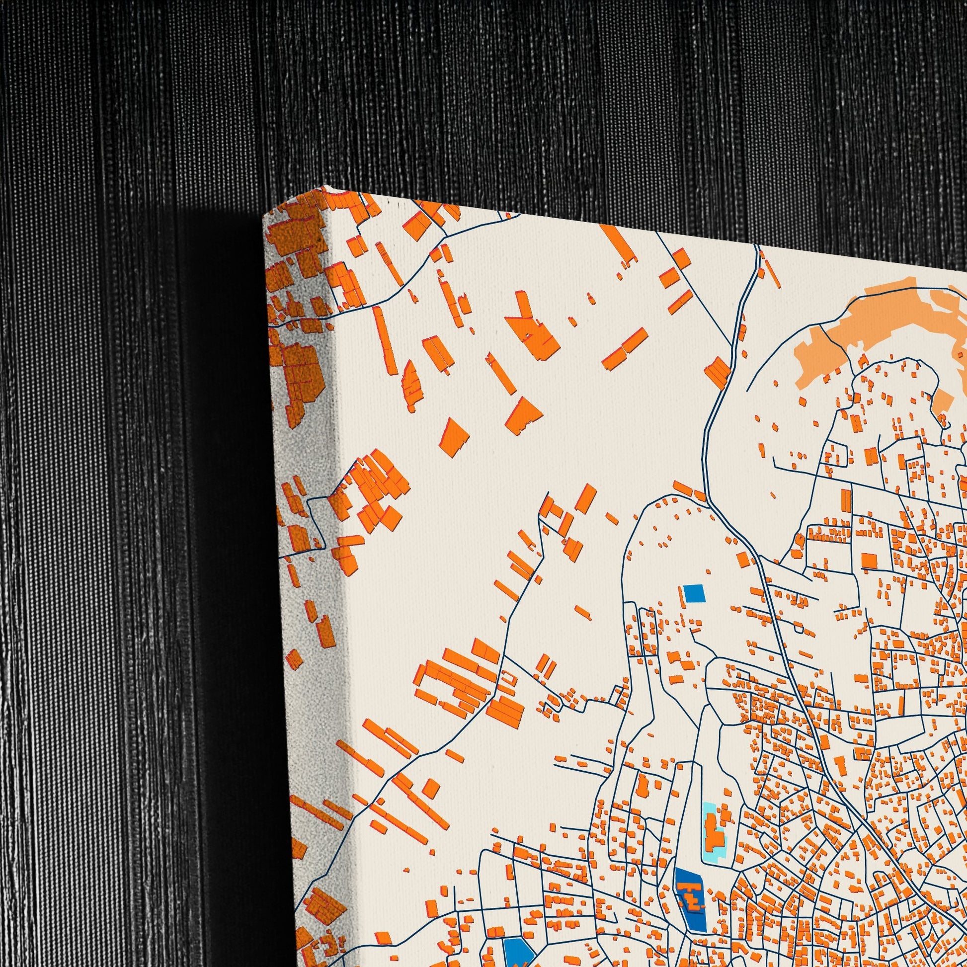 Seri̇k Turkey Colorful City Map Canvas Print Detail
