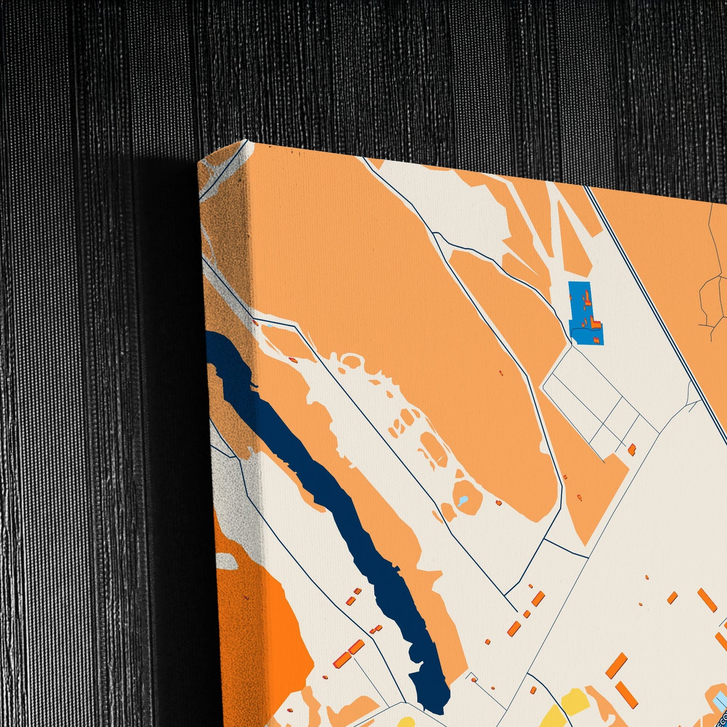 Сертолово Russia Colorful City Map Canvas Print Detail