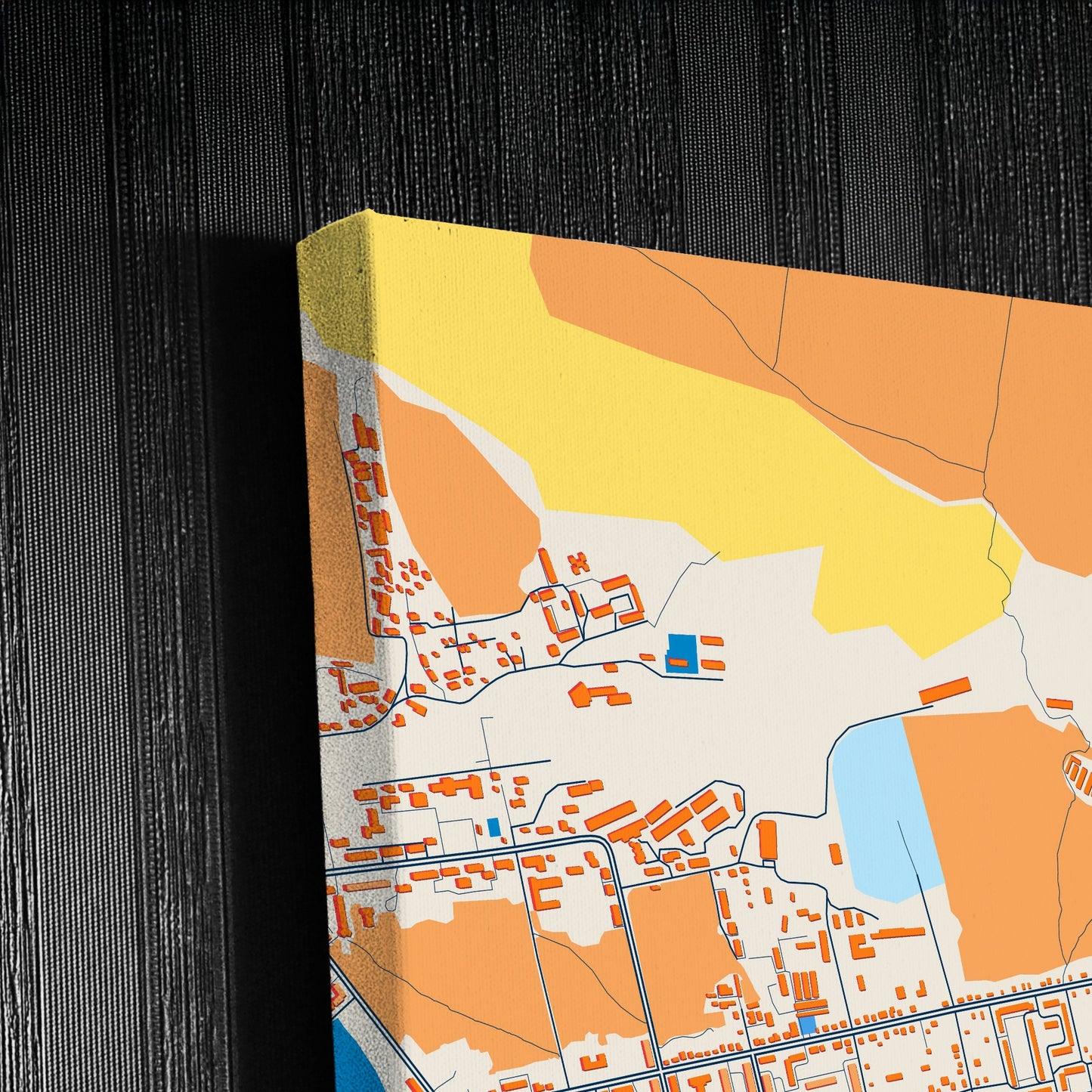Шадринск Russia Colorful City Map Canvas Print Detail