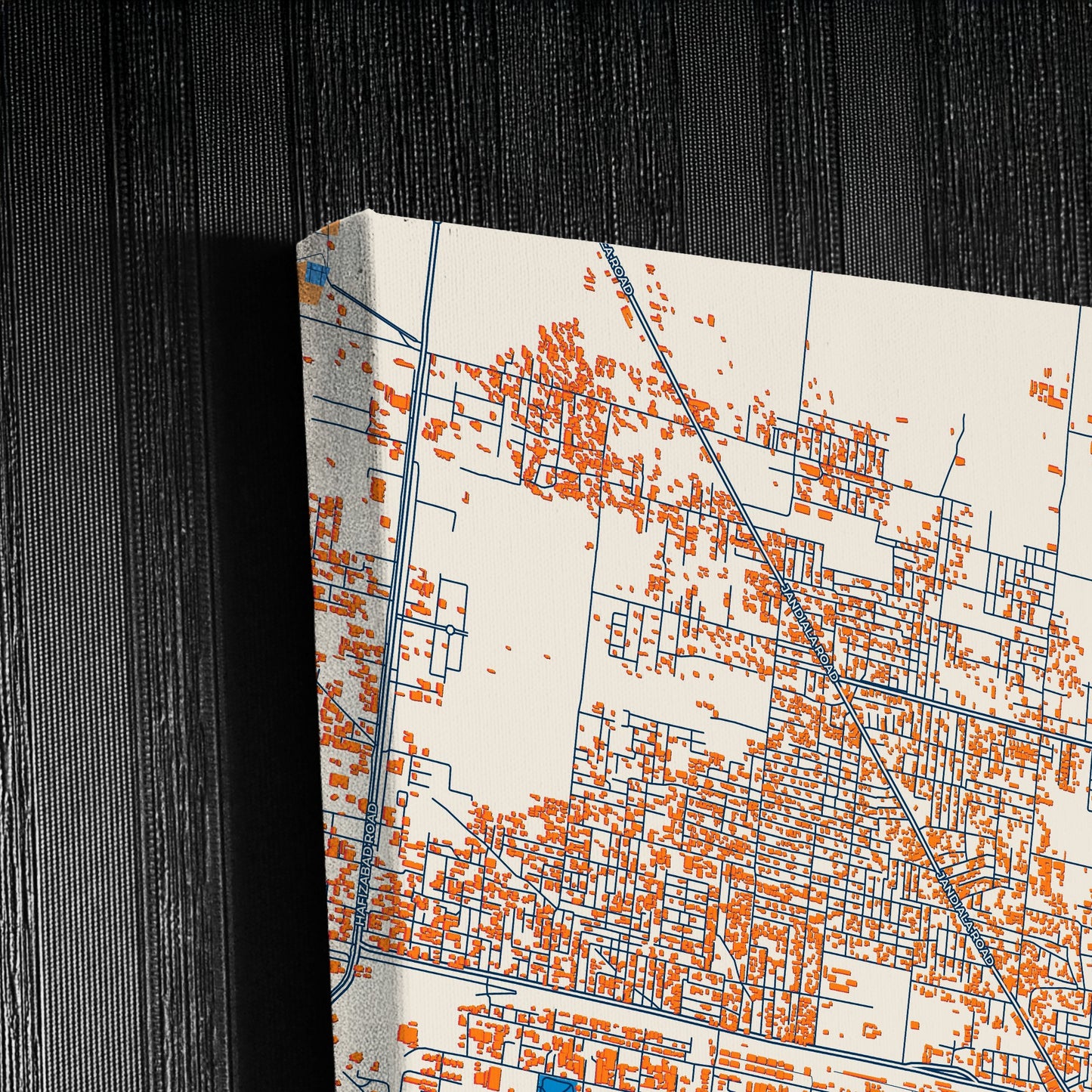 Sheikhupura Pakistan Colorful City Map Canvas Print Detail