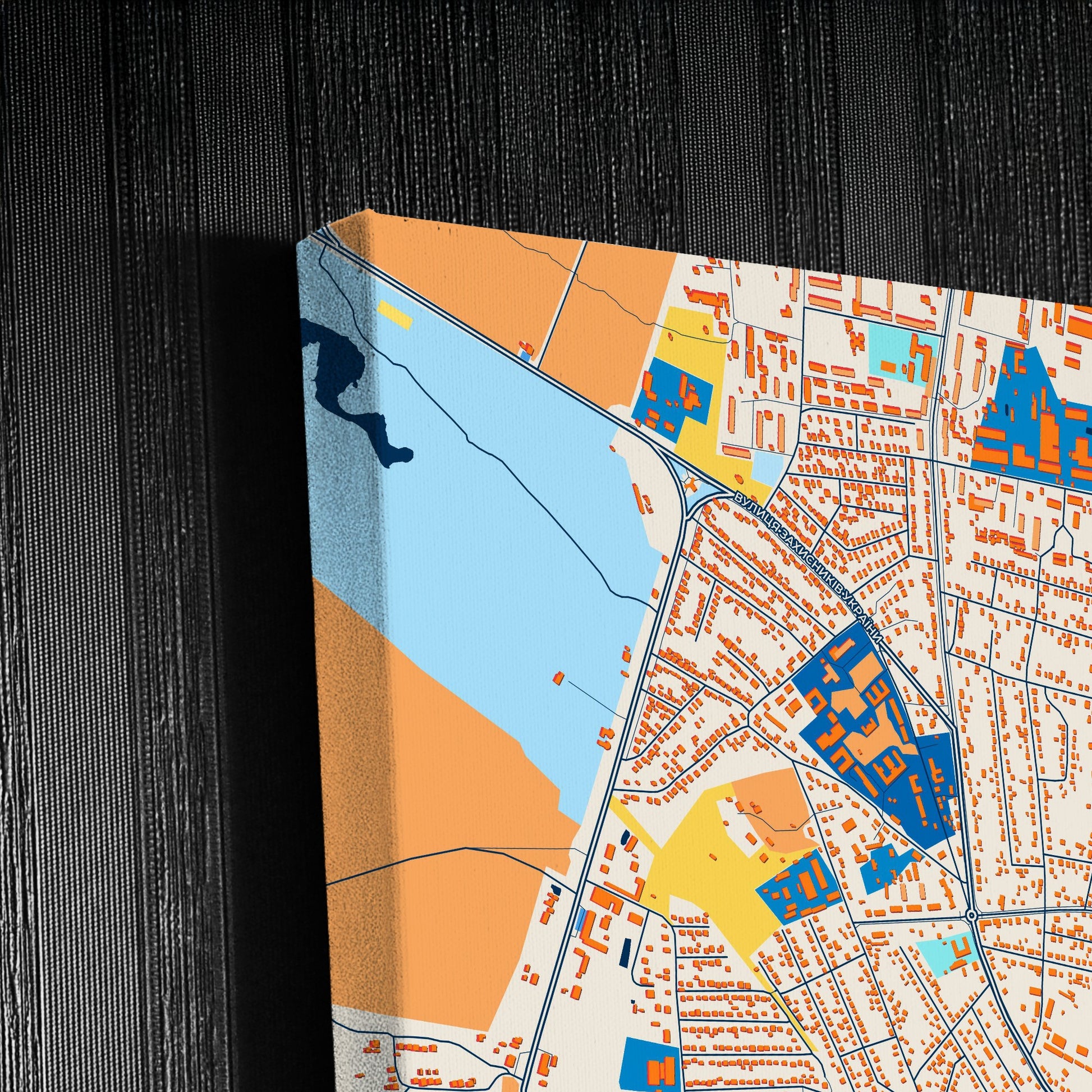 Шепетівка Ukraine Colorful City Map Canvas Print Detail
